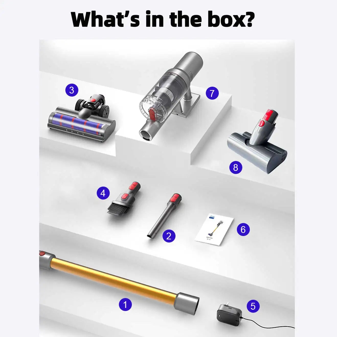 VC205 Cordless Handheld Vacuum Cleaner,27000Pa,Touch Screen,Smart Dust Sensor,Auto Speed Control for Home Bed Carpet Clean