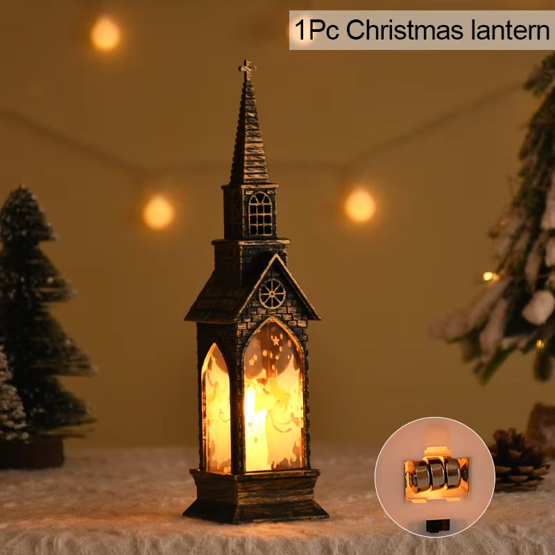 Christmas LED Night Light Santa Claus Snowman Fairy Light Lantern Table Ornament 2024 Christmas Home Decoration Xmas Neol 2025