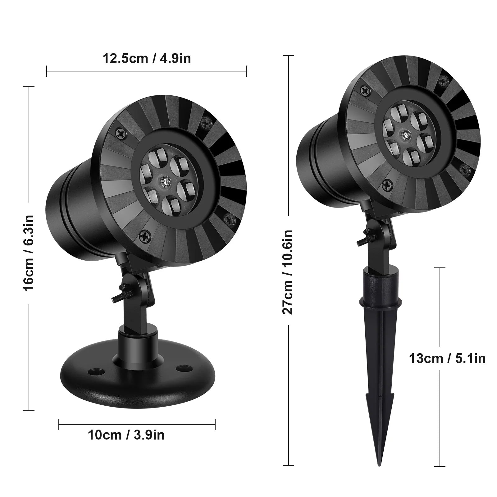 Christmas White Snowflake Moving Spotlight LED Landscape Projector Light for Holiday Christmas Garden Indoor Outdoor Decoration