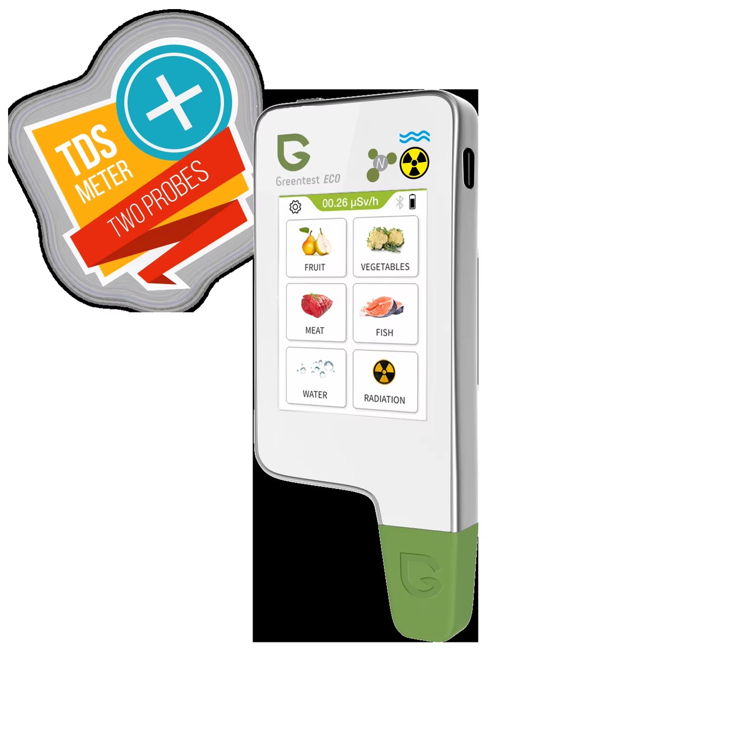 ECO 6 Portable Food Safety Nitrate Digital Tester Radiation Water Quality TDS Detector Home Kitchen Health Analyzer