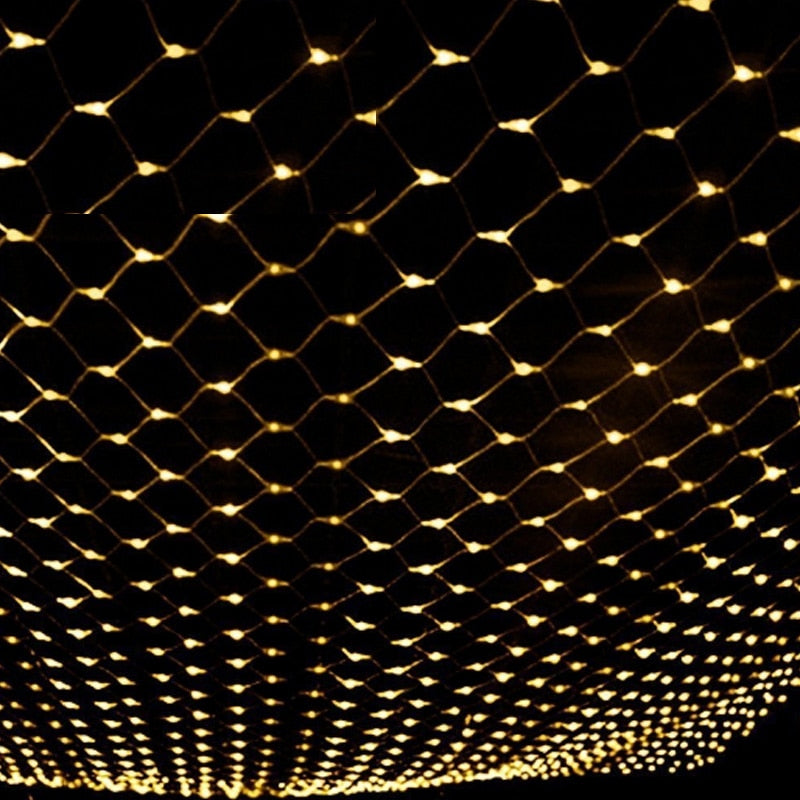 Christmas Led Lights String Lights Outdoor Waterproof Fishnet Lights Full of Stars Paved Holiday Lights Wedding Ins Decorative Lights