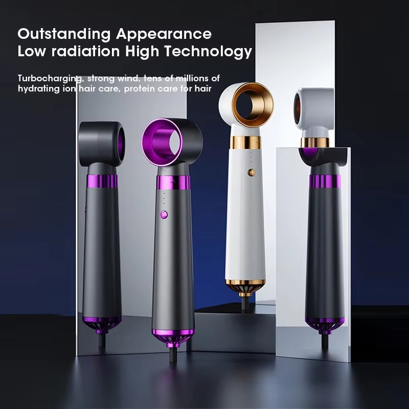 2025 Electric Hair Dryer 5In1 Multifunctional Hair Straightener Negative Ion Hair Care Curler Blow Dryer Styling Set Strong Wind