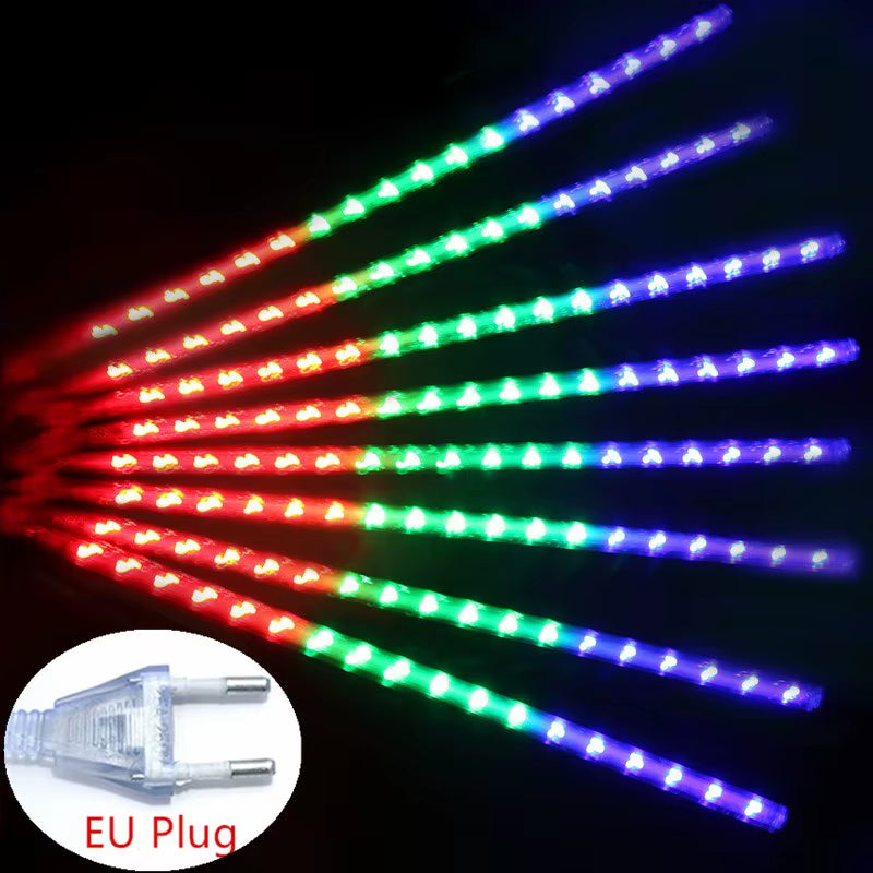 Christmas LED Meteor Garland Festoon Holiday Strip Light Outdoor Waterproof Fairy String Lights for Street Decoration