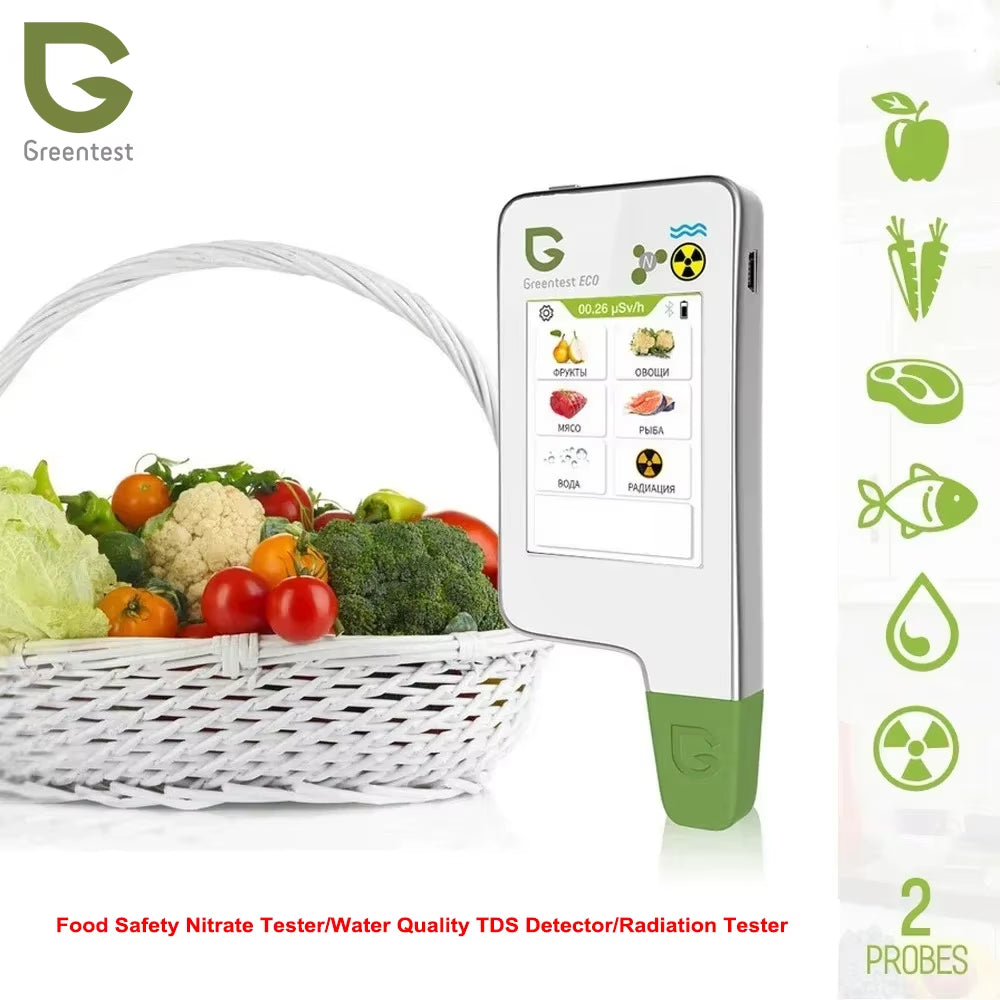 ECO 6 Portable Food Safety Nitrate Digital Tester Radiation Water Quality TDS Detector Home Kitchen Health Analyzer