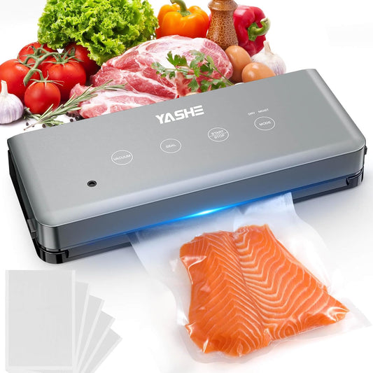 Macchina Sottovuoto Alimenti Con Modalità Secco E Umido, Macchina Sottovuoto Multifunzione 5 in 1 Sigillatrice per Cottura Sous Vide E Conservare Carne, Pesce, Frutta E Verdura