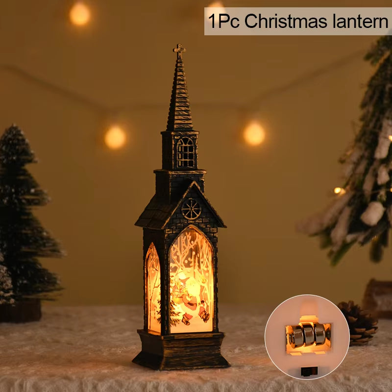 Christmas LED Night Light Santa Claus Snowman Fairy Light Lantern Table Ornament 2024 Christmas Home Decoration Xmas Neol 2025