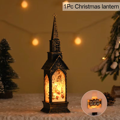 Christmas LED Night Light Santa Claus Snowman Fairy Light Lantern Table Ornament 2024 Christmas Home Decoration Xmas Neol 2025