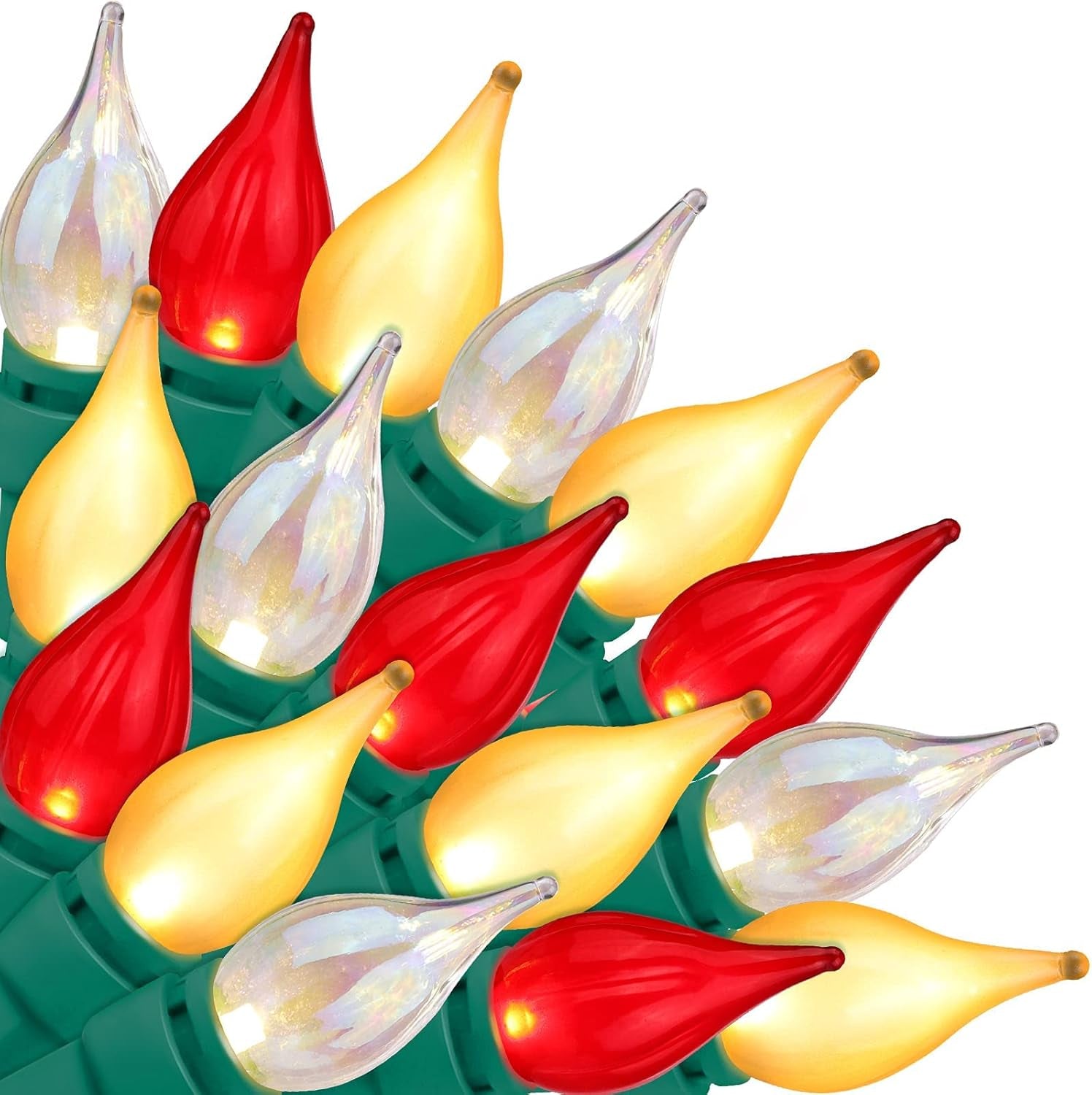 Christmas LED String Lights 18.33 Feet 70 Leds UL Certified Mini Bulbs Lights Set for Indoor Outdoor Christmas Thanksgiving Weddings Yard Xmas Tree Decor (Red, Warm White, White)