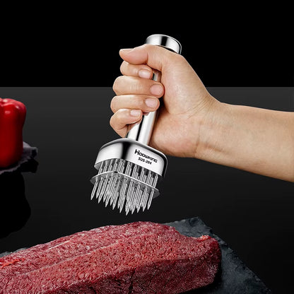 304 Stainless Steel Meat Hammer Needle Steak Tender Needle Pork Chop Loose Meat Needle Hammer Stainless Steel Hole Piercer