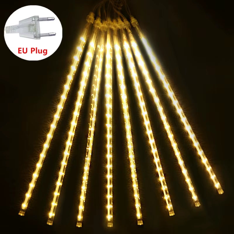 Christmas LED Meteor Garland Festoon Holiday Strip Light Outdoor Waterproof Fairy String Lights for Street Decoration