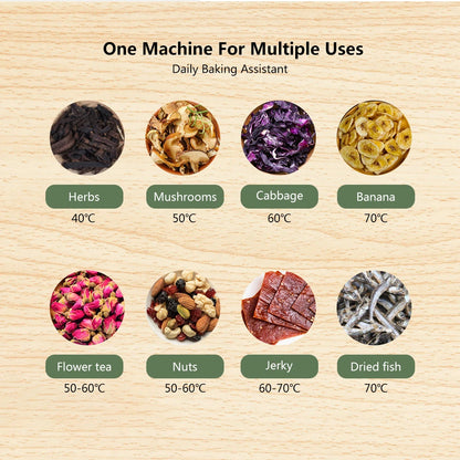 BPA FREE 5 Trays Food Dryer Dehydrator with Digital Timer and Temperature Control for Fruit Vegetable Meat Beef Jerky