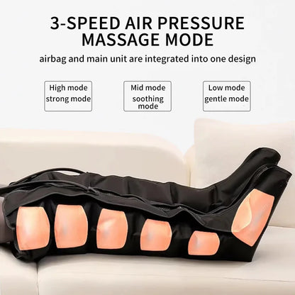 Electric Air Pressure Leg Massager Kneading Squeeze Deep Relaxation Calf Foot with Remote Control