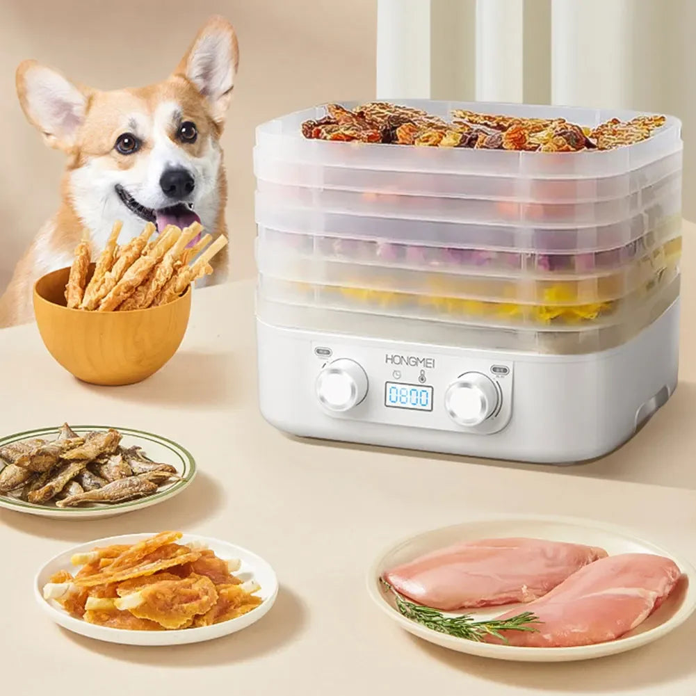 5 Layers Fruit Dryer Electric Meat Grinder Drying Machine for Vegetable Fruit 48 Hours Long Lasting Thermostatic Food Dehydrator