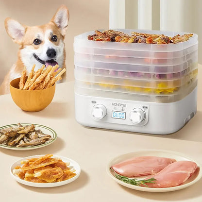 5 Layers Fruit Dryer Electric Meat Grinder Drying Machine for Vegetable Fruit 48 Hours Long Lasting Thermostatic Food Dehydrator