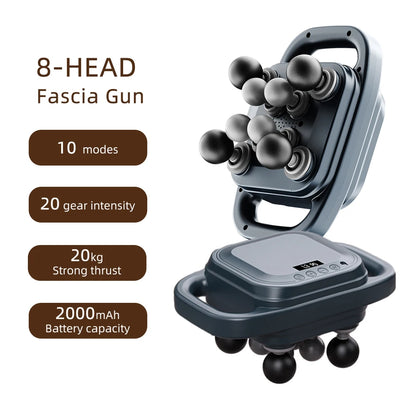 42-Heads Fascia Gun High-Frequency Vibration Body Massage Gun Back and Waist Massager Neck Shoulder Massager Muscle Masajeador