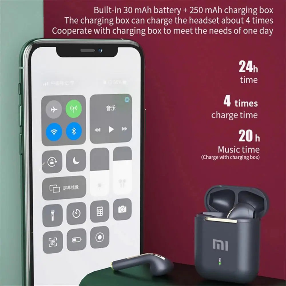 Original XIAOMI J18 Headset Wireless Earphones Bluetooth Headphones Sport Game TWS Earbuds in Ear with Mic Touch True for Stereo