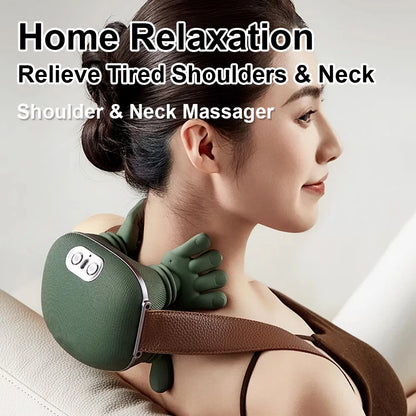 Rejuvenate Your Neck and Shoulders: Premium Heated Finger Pressure Neck Massager for Ultimate Muscle Relief and Relaxation