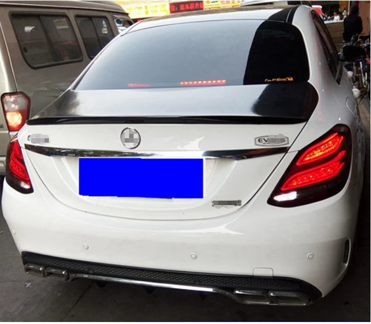 For Mercedes Benz W205 Spoiler 2016-18 C180/C200/C230 C-Class Spoiler High Quality Car Rear Wing Color Rear Spoiler