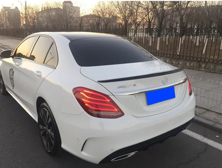 For Mercedes Benz W205 Spoiler 2016-18 C180/C200/C230 C-Class Spoiler High Quality Car Rear Wing Color Rear Spoiler