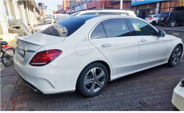 For Mercedes Benz W205 Spoiler 2016-18 C180/C200/C230 C-Class Spoiler High Quality Car Rear Wing Color Rear Spoiler
