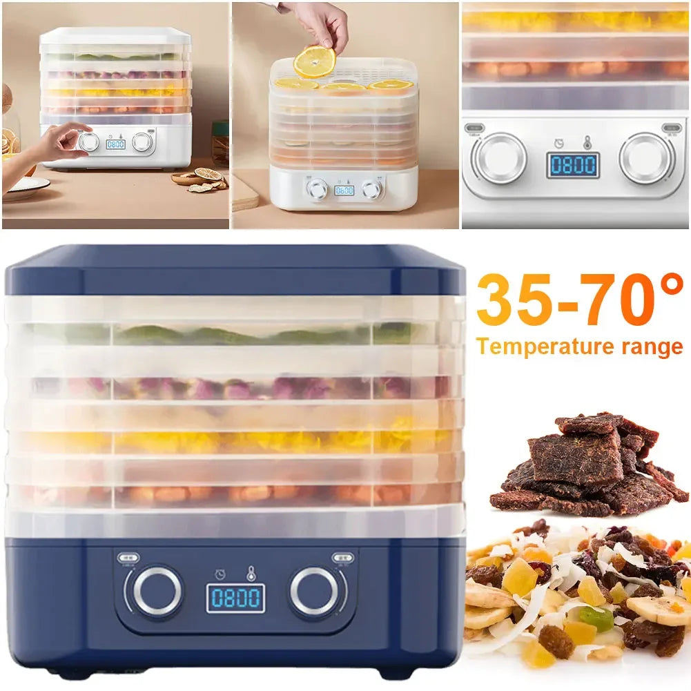 5 Layers Fruit Dryer Electric Meat Grinder Drying Machine for Vegetable Fruit 48 Hours Long Lasting Thermostatic Food Dehydrator