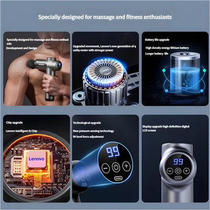 Brand Fascia Gun Deeply Relieves Muscle Soreness Fitness and Relaxation Equipment LED Touch Screen 8Massage Head Gifts