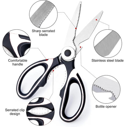 Multifunctional Stainless Steel Kitchen Scissors, Kitchen Utensils, Kitchen Accessories Tools, Chef Scissors Chicken Bone Knife
