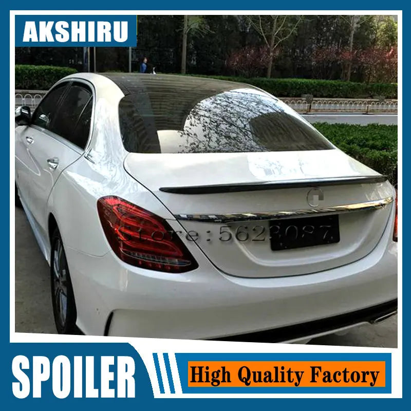 For Mercedes Benz W205 Spoiler 2016-18 C180/C200/C230 C-Class Spoiler High Quality Car Rear Wing Color Rear Spoiler