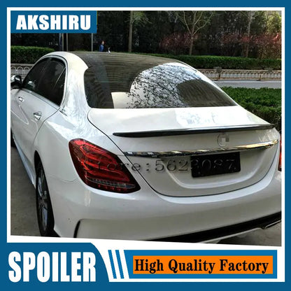 For Mercedes Benz W205 Spoiler 2016-18 C180/C200/C230 C-Class Spoiler High Quality Car Rear Wing Color Rear Spoiler
