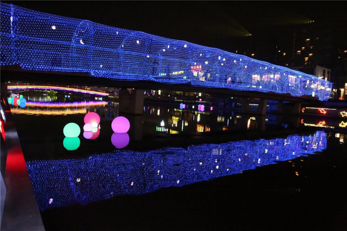 Christmas Led Lights String Lights Outdoor Waterproof Fishnet Lights Full of Stars Paved Holiday Lights Wedding Ins Decorative Lights