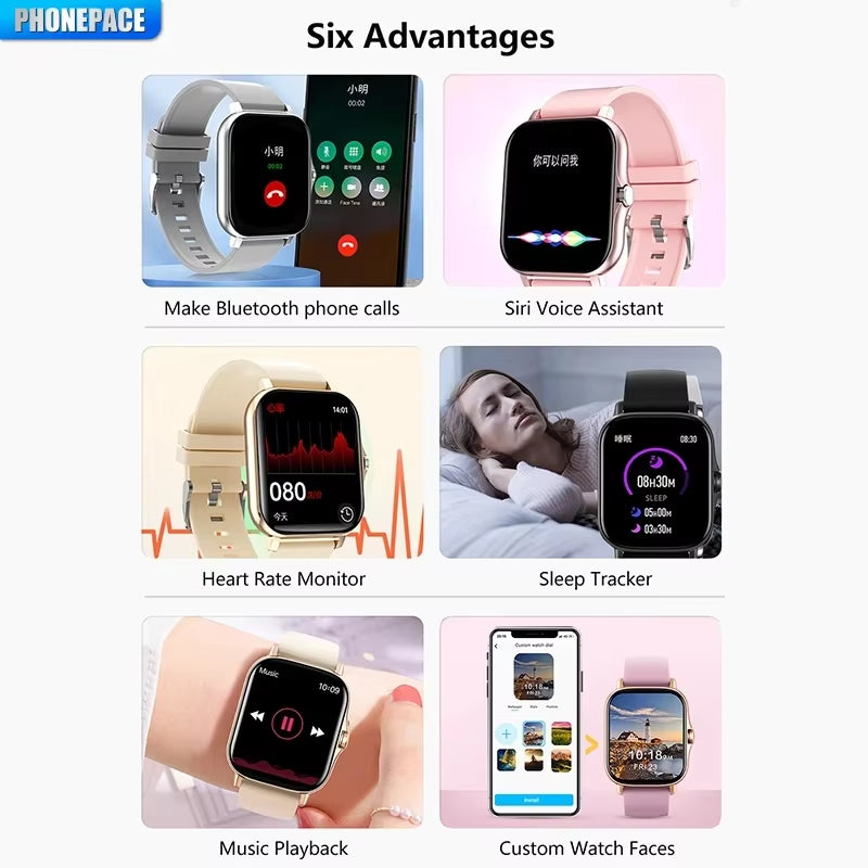 Y13 Smart Watch with Call Function Fitness Tracker Heart Rate Monitor Alarm Clock for Outdoor Sports Monitoring