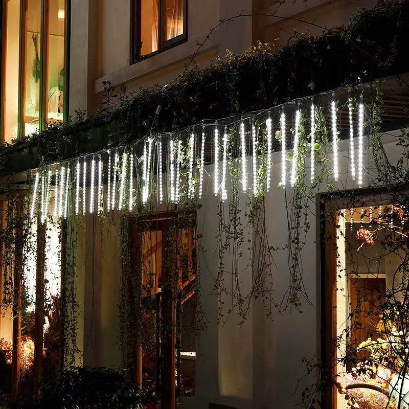 Christmas LED Meteor Garland Festoon Holiday Strip Light Outdoor Waterproof Fairy String Lights for Street Decoration