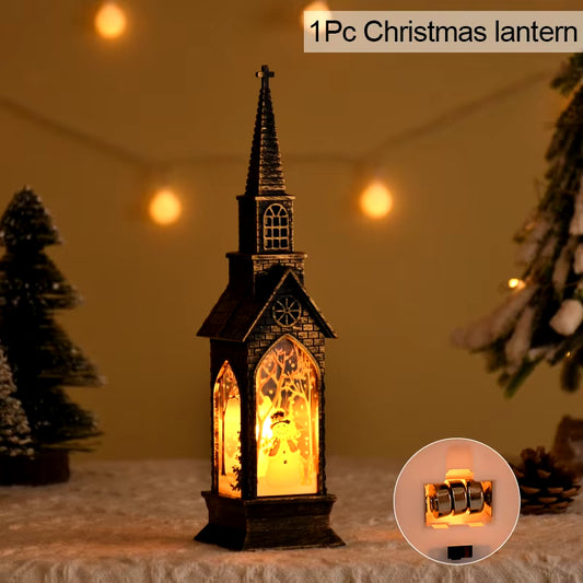 Christmas LED Night Light Santa Claus Snowman Fairy Light Lantern Table Ornament 2024 Christmas Home Decoration Xmas Neol 2025