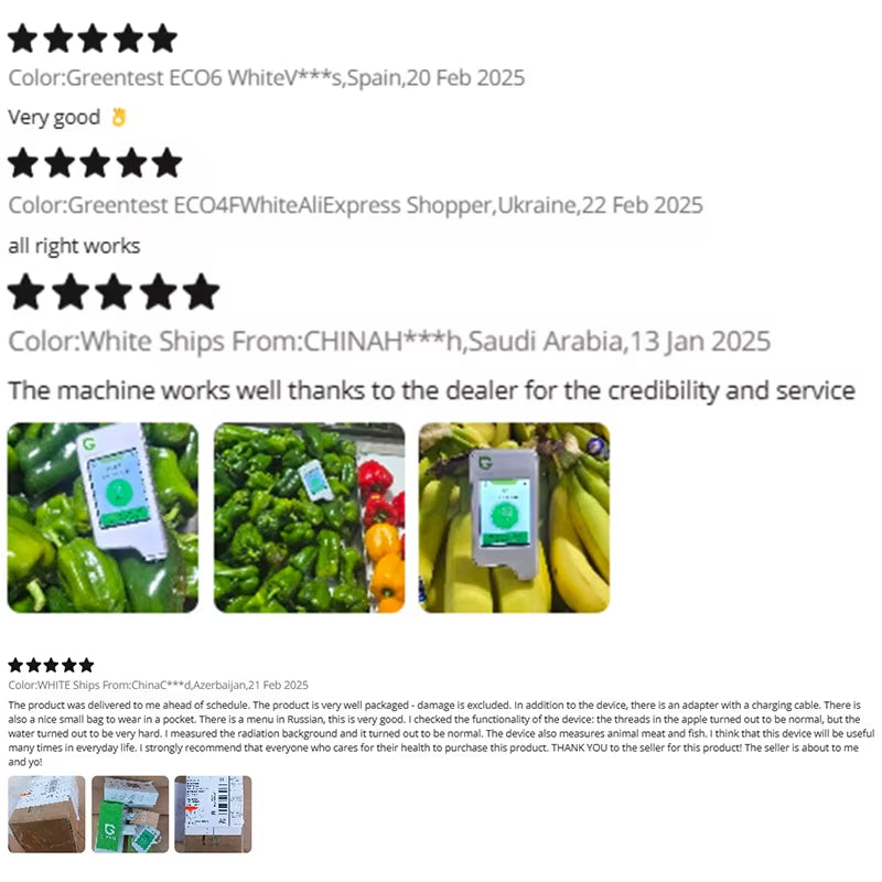 ECO 6 Portable Food Safety Nitrate Digital Tester Radiation Water Quality TDS Detector Home Kitchen Health Analyzer