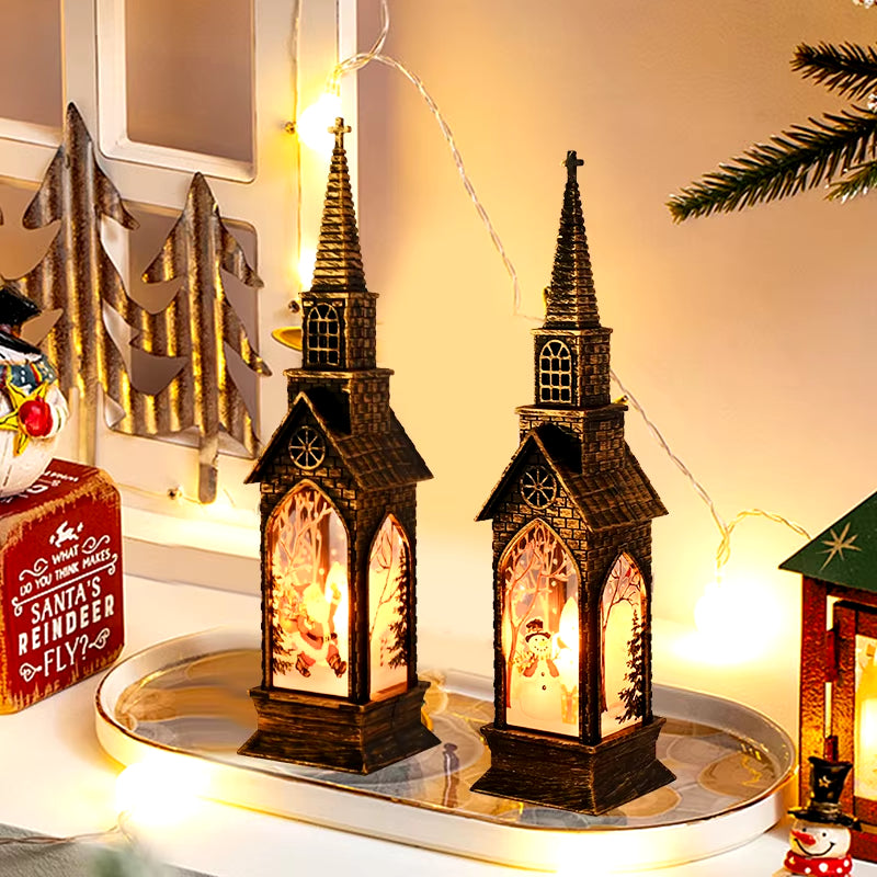 Christmas LED Night Light Santa Claus Snowman Fairy Light Lantern Table Ornament 2024 Christmas Home Decoration Xmas Neol 2025