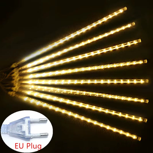 Christmas LED Meteor Garland Festoon Holiday Strip Light Outdoor Waterproof Fairy String Lights for Street Decoration