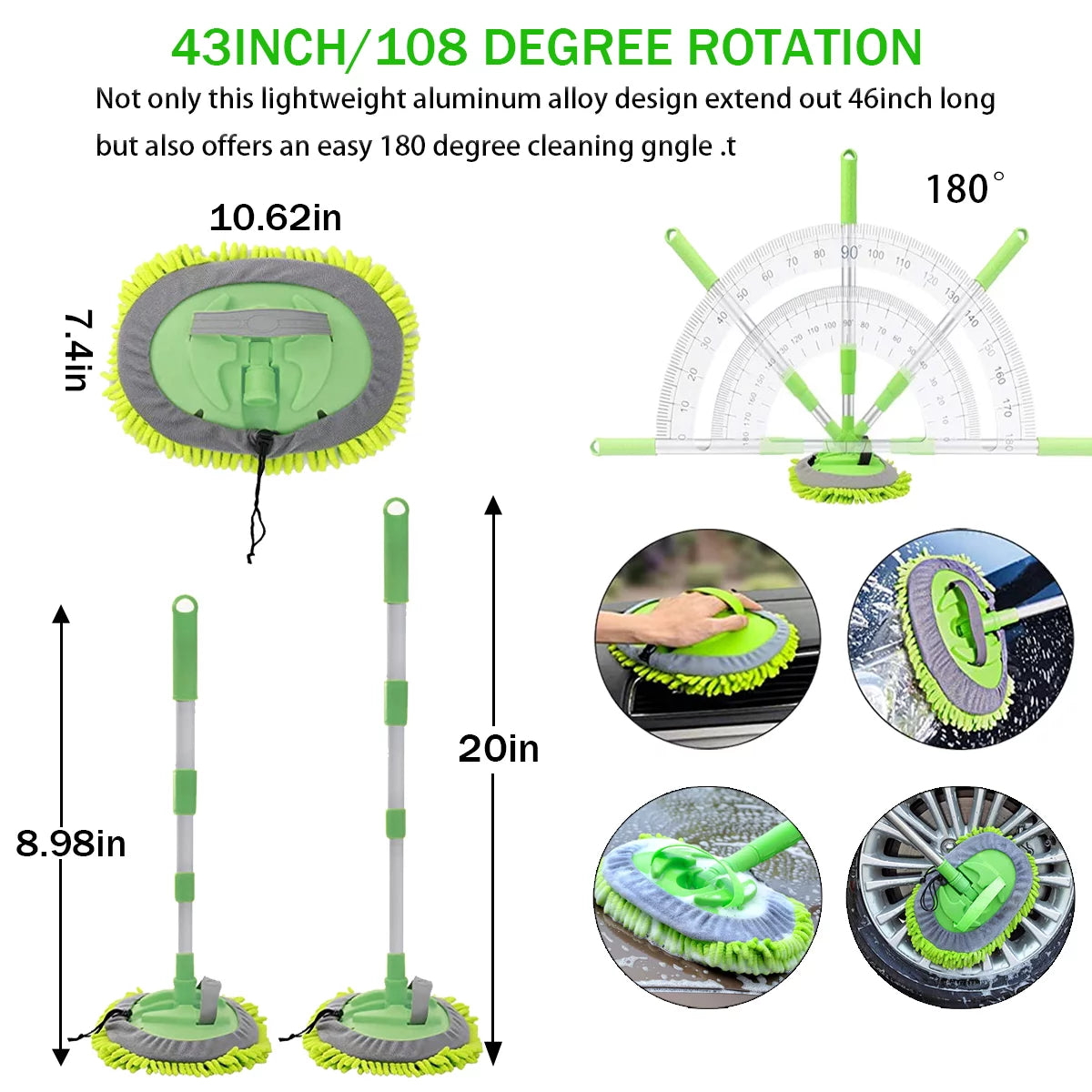 Car Wash Kit- Car Interior Detailing Kit, Car Cleaning Kit, Microfiber Car Wash Brush, Microfiber Towels