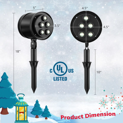 Christmas Waterproof Projector Light Holiday Decor LED Lights W/ Gift Pattern