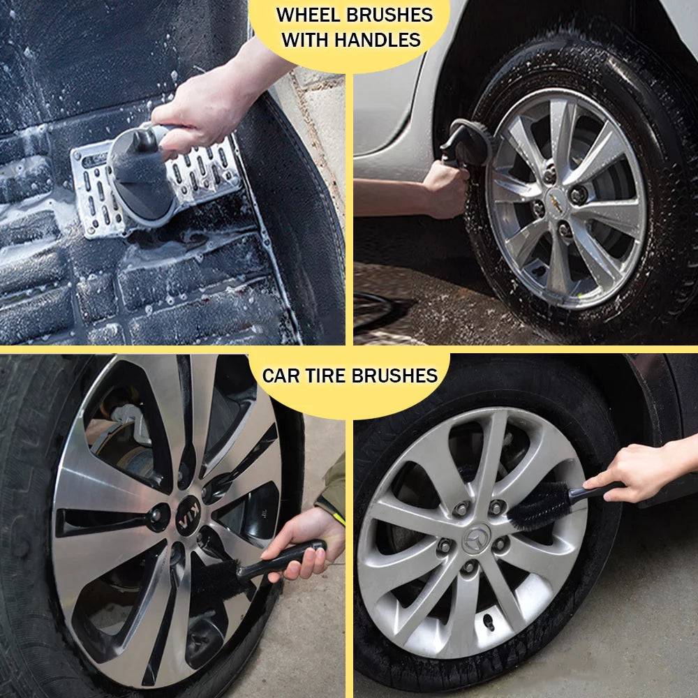 Car Wash Kit- Car Interior Detailing Kit, Car Cleaning Kit, Microfiber Car Wash Brush, Microfiber Towels