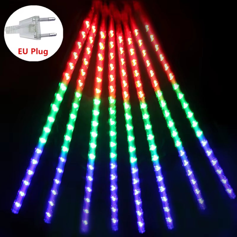 Christmas LED Meteor Garland Festoon Holiday Strip Light Outdoor Waterproof Fairy String Lights for Street Decoration