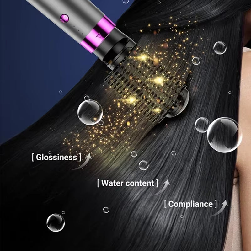 2025 Electric Hair Dryer 5In1 Multifunctional Hair Straightener Negative Ion Hair Care Curler Blow Dryer Styling Set Strong Wind